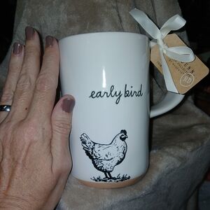 Rae Dunn Early Bird Mug - White